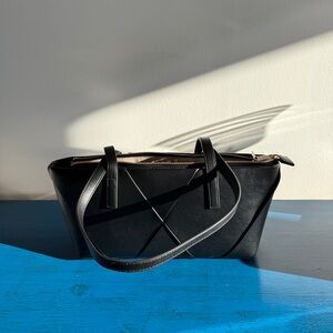 Elegant Black Leather Tote Bag